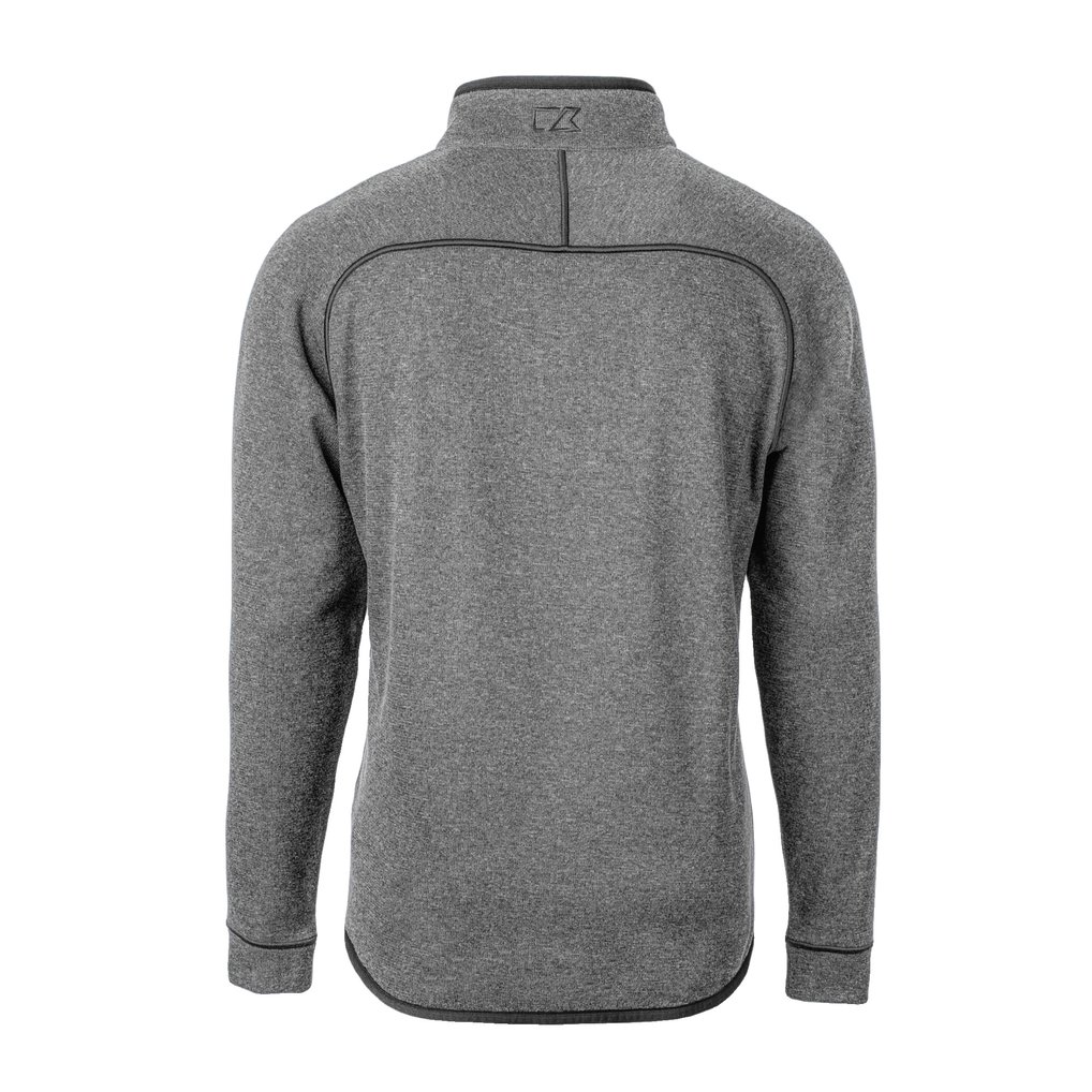  LAFC Cutter & Buck Big & Tall Mainsail Sweater-Knit Half-Zip Pullover Top - Heather Gray